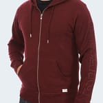 Sweat à Capuche Zippé – Gilet Diesel Bordeaux S M L XL1