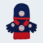 bonnet-psg-paris-saint-germain-ensemble-gant-echarpe Bleu