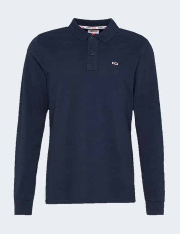 polo-tommy-hilfiger-homme-manches-longues-bleu-marine