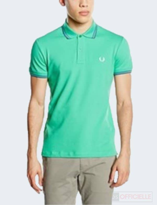 polo-fred-perry-vert-homme-m3600-logo-brode