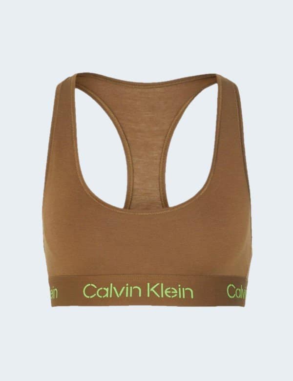 Calvin Klein - Brassière coton stretch - Calvin klein. Femme Kaki