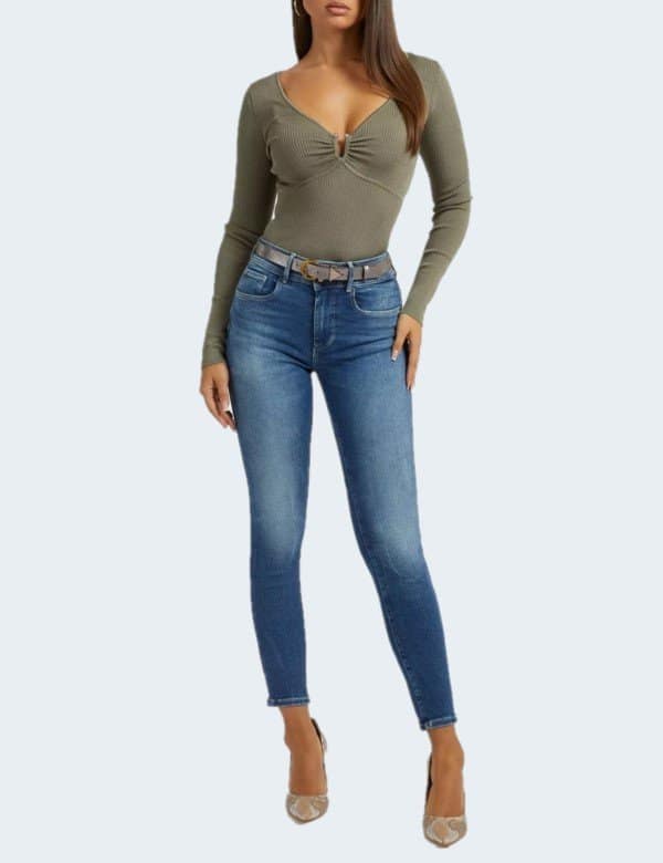 GUESS - Jean Guess Femme skinny Shape Up Bleu