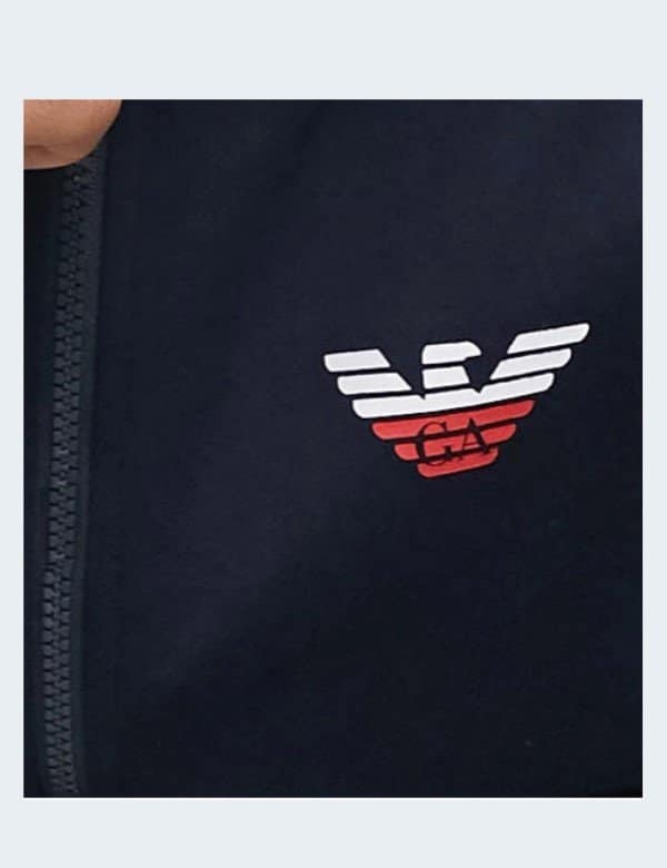 Sweat zippé Emporio Armani – EA7 – Bleu marine S M L XL3