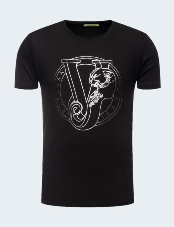 versace-t-shirt-noir-homme-col-rond