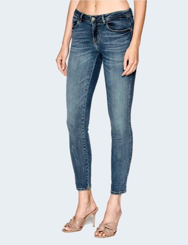 GUESS - Jean Guess Femme skinny Coton stretch Bleu