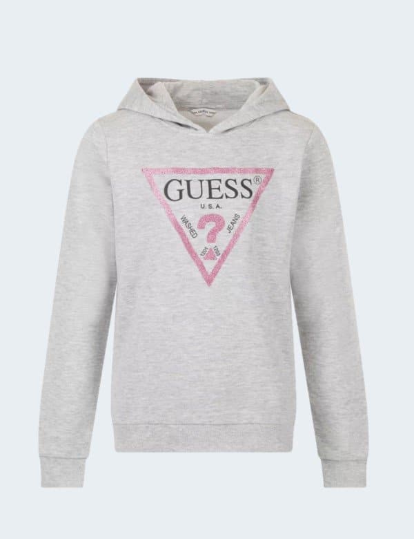 Guess - Sweat à capuche Guess Jeans Gris Unisexe