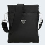 Sacoche GUESS en cuir Homme Noir 1