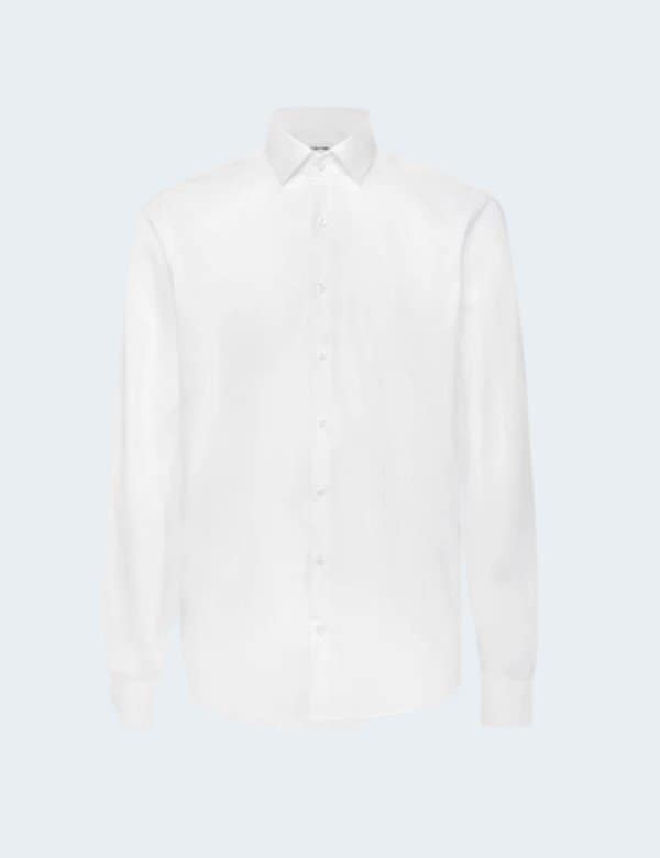 Calvin Klein - Chemise Slim Calvin Klein Blanche Homme