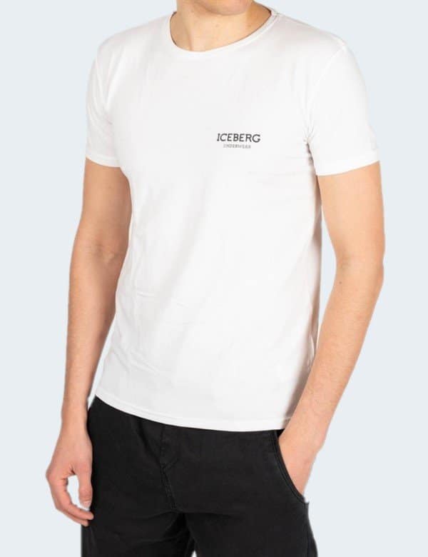 T-Shirt Iceberg Homme manches courtes Blanc S M XL 2